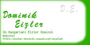 dominik eizler business card